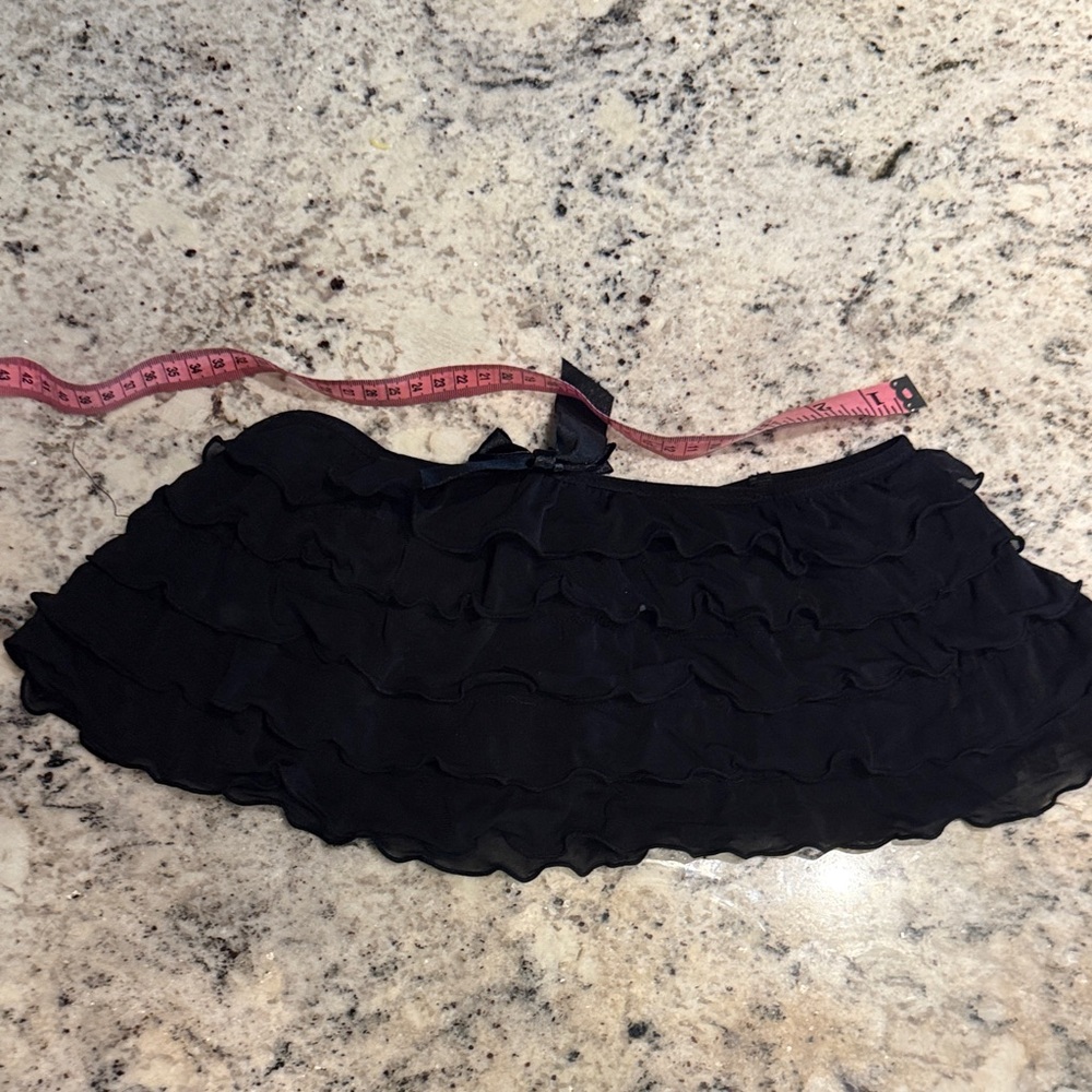 Black Ruffle Garter Skirt